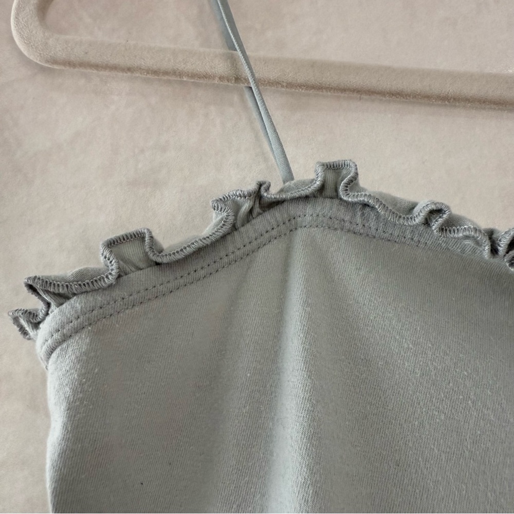 Abercrombie Ruffle Sage Green Bodysuit - Picture 3 of 7